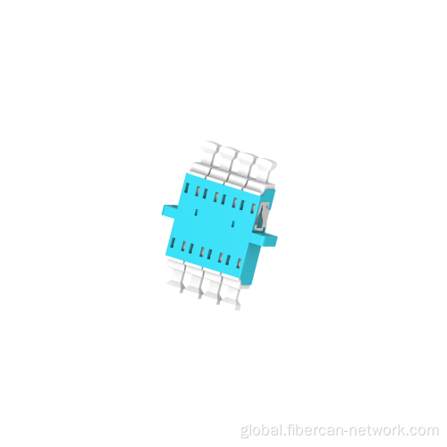 China LC Quad Fiber Optic Adaptor With Flange With Shutter Supplier